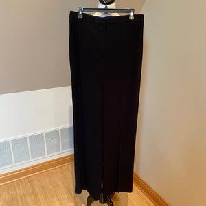 Goop Label Black Flat-front Wide Leg Trousers